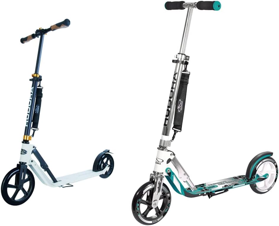HUDORA BigWheel Style 230 Scooter - Stabiler Aluminium-Roller mit grosser Trittfläche - Höhenverstel