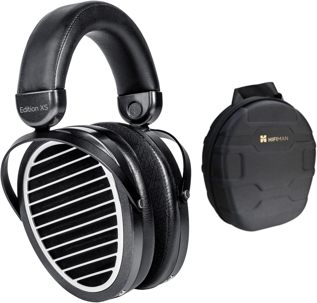 HIFIMAN Edition XS Über-Ohr Planar Magnetische Kopfhörer + Reiseetui für Kopfhörer-Combo, Schwarz