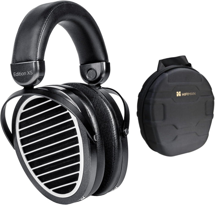 HIFIMAN Edition XS Über-Ohr Planar Magnetische Kopfhörer + Reiseetui für Kopfhörer-Combo, Schwarz