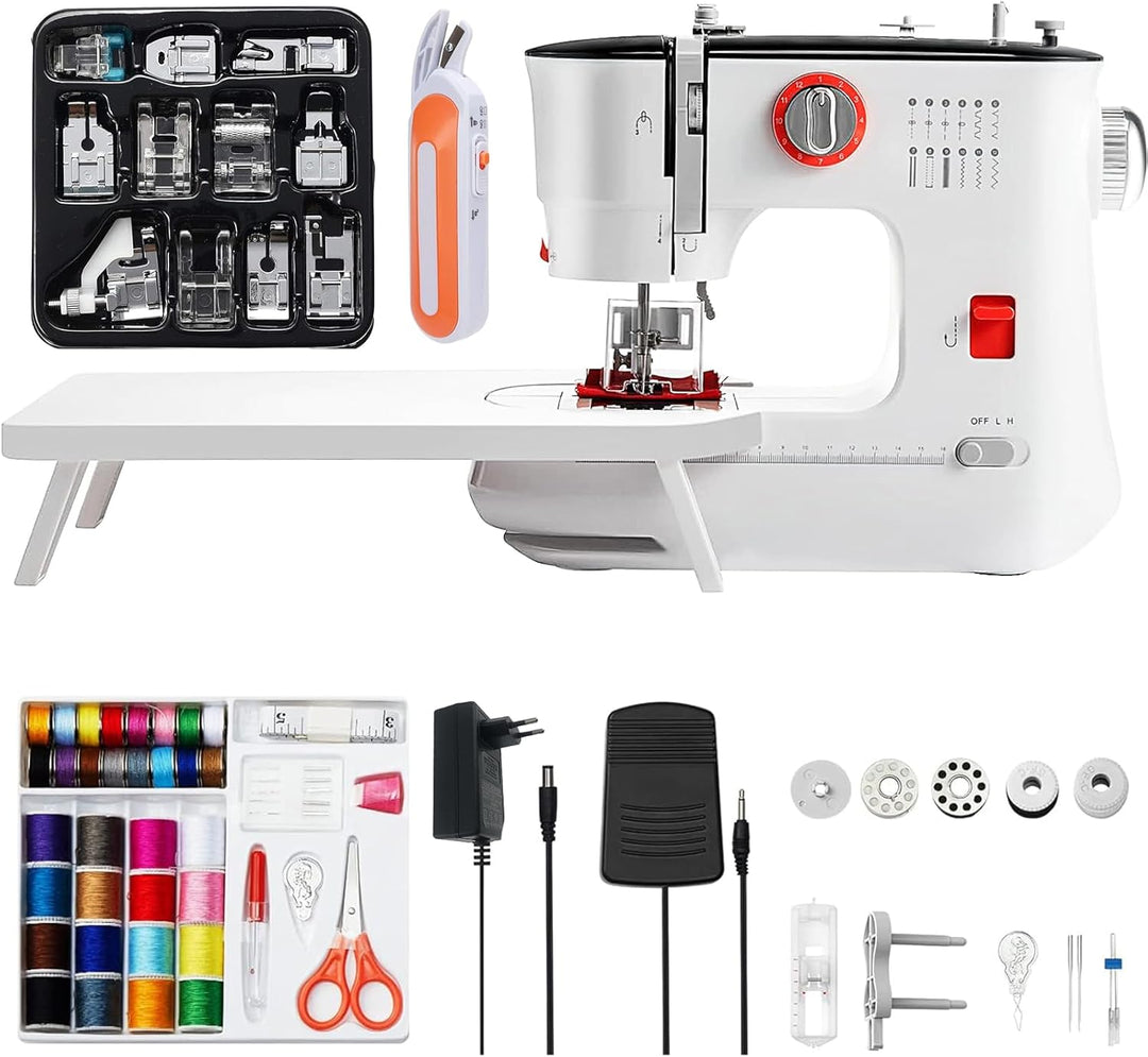 LetCart FLSM-519 Nähmaschine, Elektrische Nähmaschine für Anfänger und Kinder, 12 Stichprogrammen, F