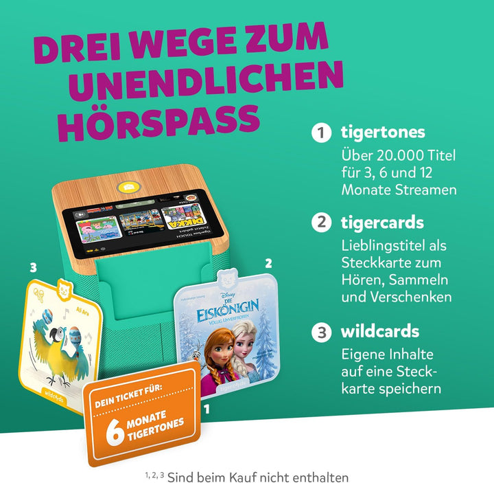 tigermedia tigerbox Touch Plus grün mit extra Langer Akkulaufzeit und Bluetooth Kopfhöreranschluss,