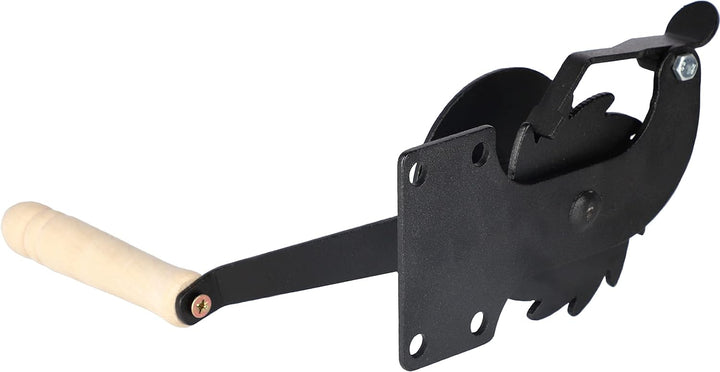 KOTARBAU® Seilzug mit Kurbel für Grill Schwarz Perfekt für Grillreffen mit Bratwürstchen