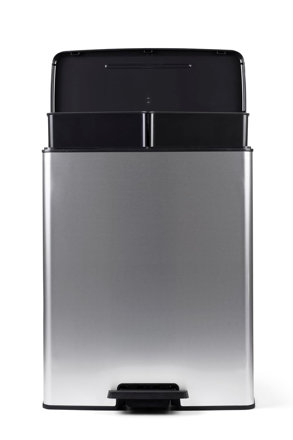 CURVER DECO DUO BIN Mülleimer, Kunststoff, Silber metallic, 2 x 26 L