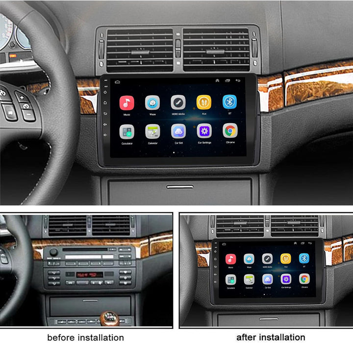 LEXXSON Android 10.1 Auto Radio Stereo 9 Zoll kapazitiver Touchscreen für BMW 3 Serie E46 323ci 325c