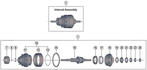 SHIMANO GETRIEBEEINHEIT SG-C6000-8D GETRIEBEEINHEIT ACHSL. 187MM SG-C6000-8D ART-NR. Y-39B98010
