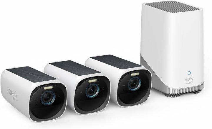 eufy Security S330 eufyCam 3, überwachungskamera aussen, 4K kabellose überwachungskamera solar 3+1 m