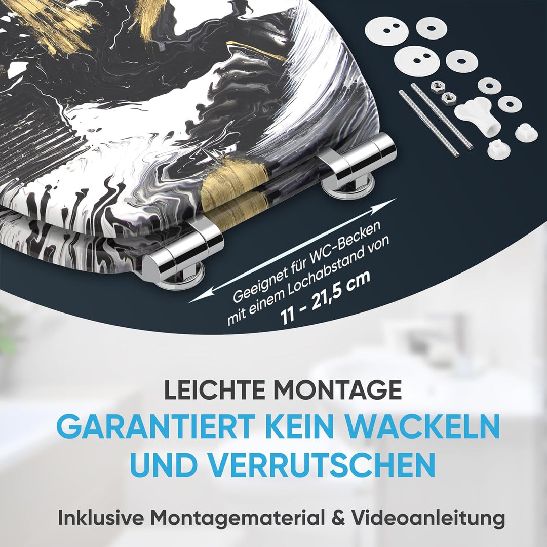 Sanilo WC Sitz mit Absenkautomatik, viele neue Toilettendeckel zur Auswahl, hochwertige Oberfläche,