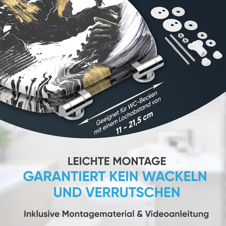 Sanilo WC Sitz mit Absenkautomatik, viele neue Toilettendeckel zur Auswahl, hochwertige Oberfläche,