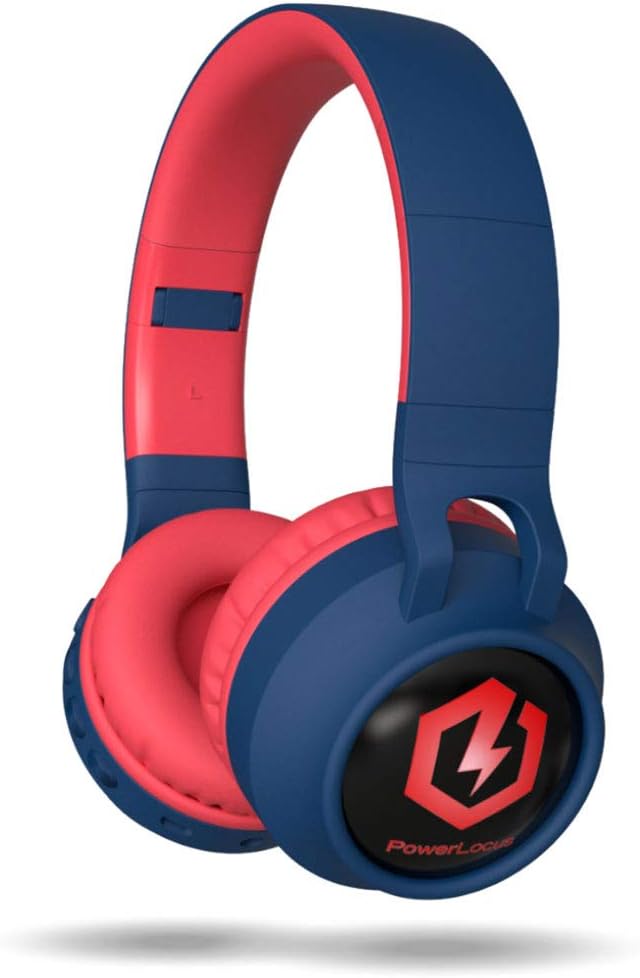 PowerLocus Kinderkopfhörer Bluetooth, Kinder Kopfhörer Over-Ear mit 85db Lautstärkebegrenzung LED-li