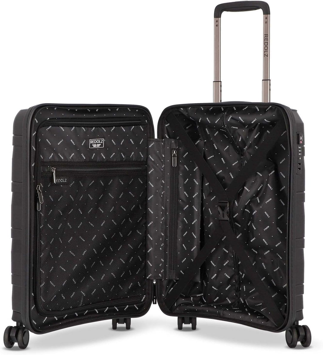 REDOLZ Hartschalen Kabinen-Koffer | Kleiner Trolley 40 x 20 x 55 cm aus hochwertigem, leichtem Polyp