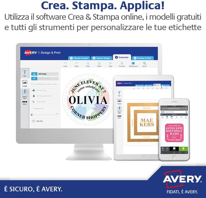 Avery Mini-Etiketten (für Laserdrucker, Value Pack) weiss