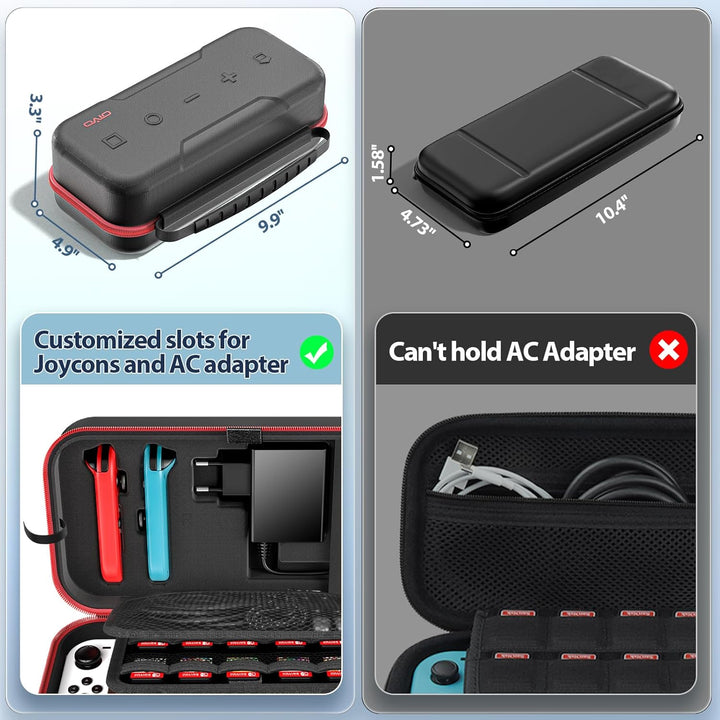OIVO Switch Tasche kompatibel mit Nintendo Switch/OLED-Modell, Grosse Switch Tragetasche für Joycon