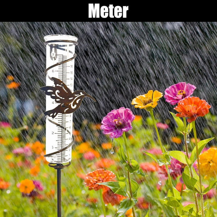 HOMURY Garten Regenmesser Glas Niederschlagsmesser Regenmesswerkzeuge Regenmesser Litermesser Regenm