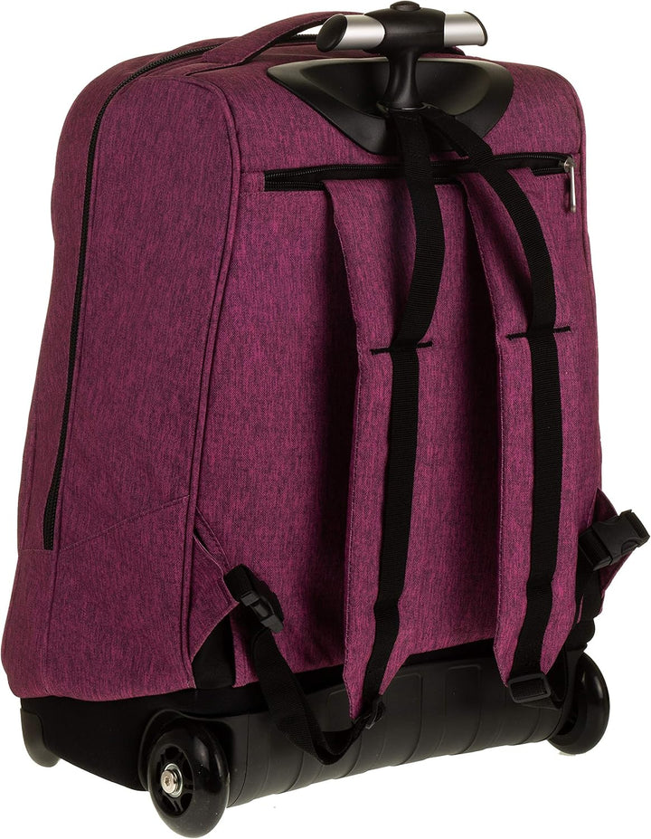 TROLLEY INVICTA BENIN, 2 in 1, Schulranzen mit Rollen, Rucksack mit Trolleyfunktion für Schule, Reis