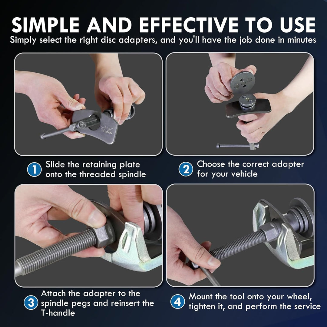 CCLIFE 22tlg Bremskolbenrücksteller Auto Universal Bremskolben Rückstellwerkzeug Set KFZ Werkzeug 22