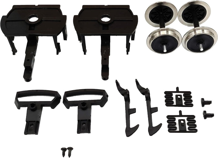 ML-Train Drehgestell P15 mit Kupplung, Radsatz und Schrauben 2 Stück - Für Kurze Personen- und Güter