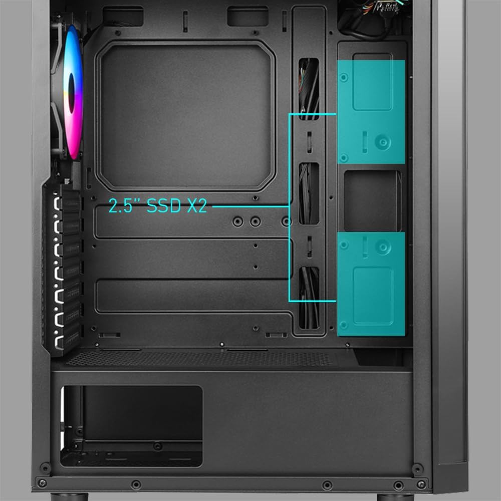 AZZA Spectra 280B Gaming Black, CSAZ-280B Spectra Black