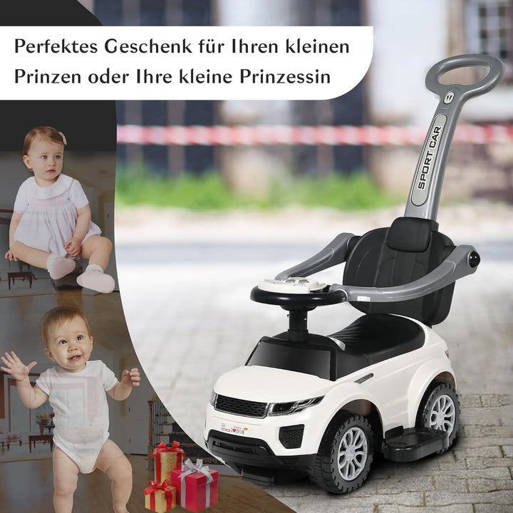 COIL Rutschauto ab 1 Jahr mit Schiebestange 614 W - Baby Car Rutschauto für Kinder - 3-in-1 Design -