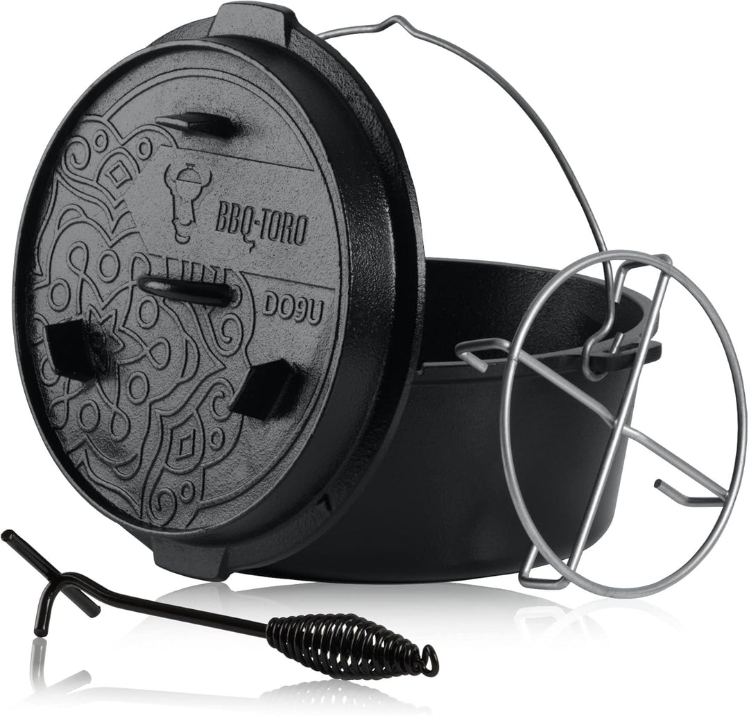 BBQ-Toro Ultimate Dutch Oven mit PRO3+ Beschichtung |9,0 Liter (DO9U), Topf ohne Füsse | bereits ein