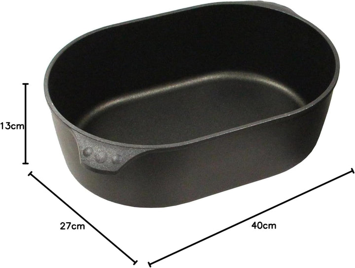 Eurolux Universal Bräter Induktion 40 x 27 cm - grosser induktionsgeeigneter XL Jumbo-Multibräter mi