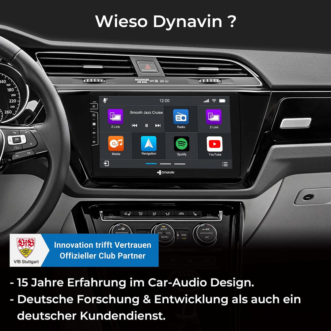 DYNAVIN Android Autoradio Navi Kompatibel für VW Touran ab 2015; mit 4 * 100W DSP Verstärker | DAB+