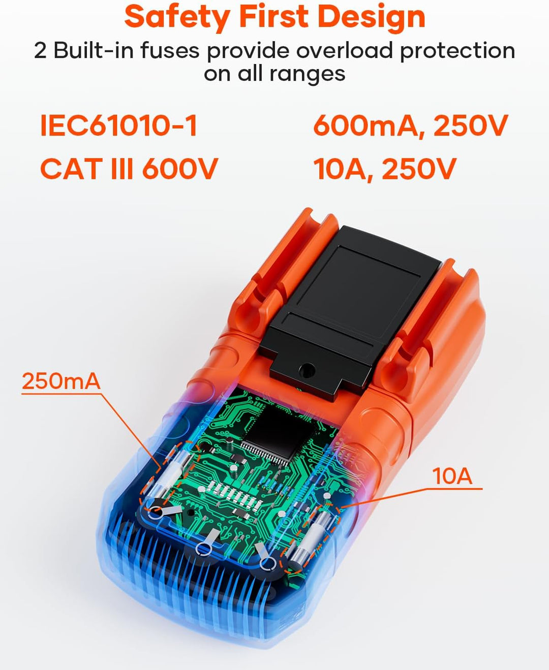 Crenova MS8233D Multimeter DC AC Voltmeter Ohm Volt Amp Tester für Spannung Strom Widerstand Kapazit