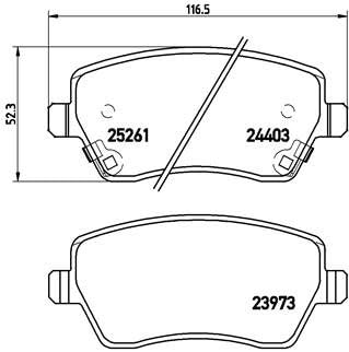 Brembo P56086 Vordere Bremsbeläge, Anzahl 4