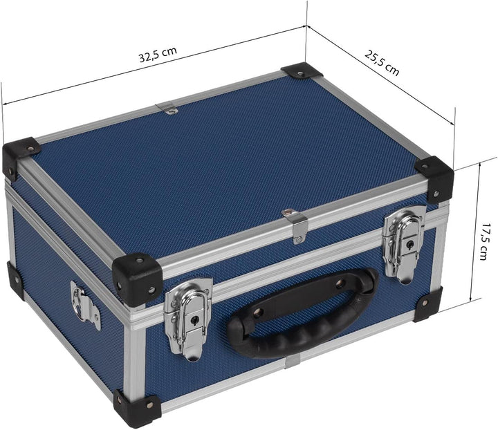 anndora Werkzeugkoffer 70106 Aluminium Rahmen Koffer - Werkzeugkiste 32,5 x 25,5 x 17,5 cm mit Neopr