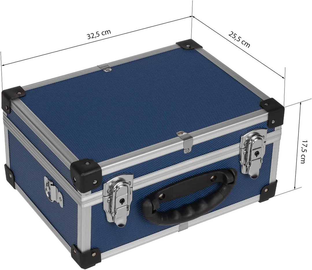 anndora Werkzeugkoffer 70106 Aluminium Rahmen Koffer - Werkzeugkiste 32,5 x 25,5 x 17,5 cm mit Neopr