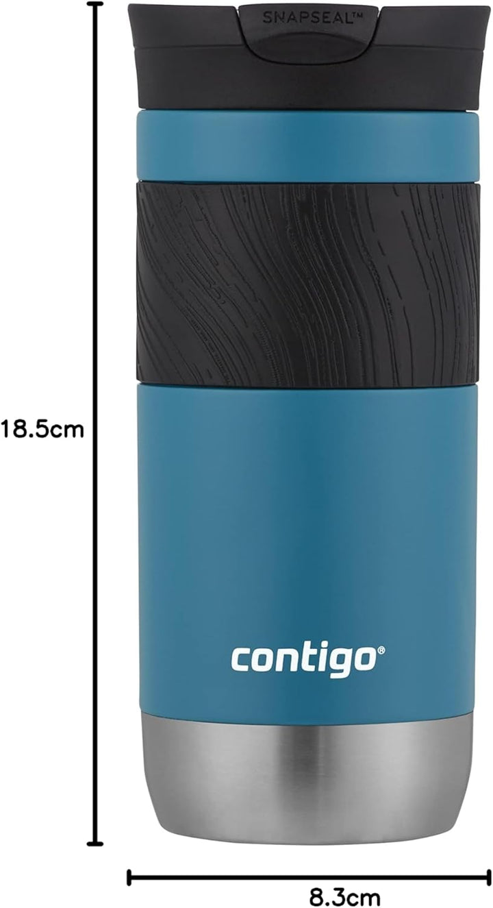 Contigo Byron 2.0 Thermobecher, Edelstahl Isolierbecher mit Snapseal Verschluss, Kaffeebecher to go,