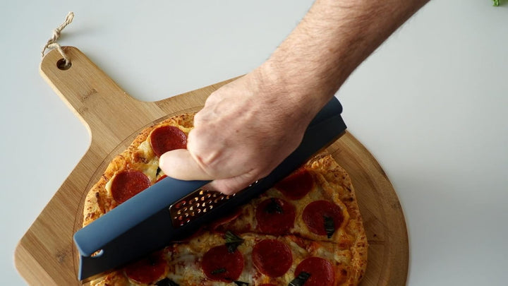 BergHOFF Leo kombiniert Pizza Schneide und Käse Reibe, blau Modern, Modern