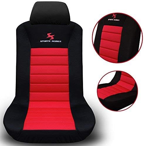 WOLTU AS7257-2 2er Sitzbezüge Auto Einzelsitzbezug universal Grösse, Komplettset, rot, rot