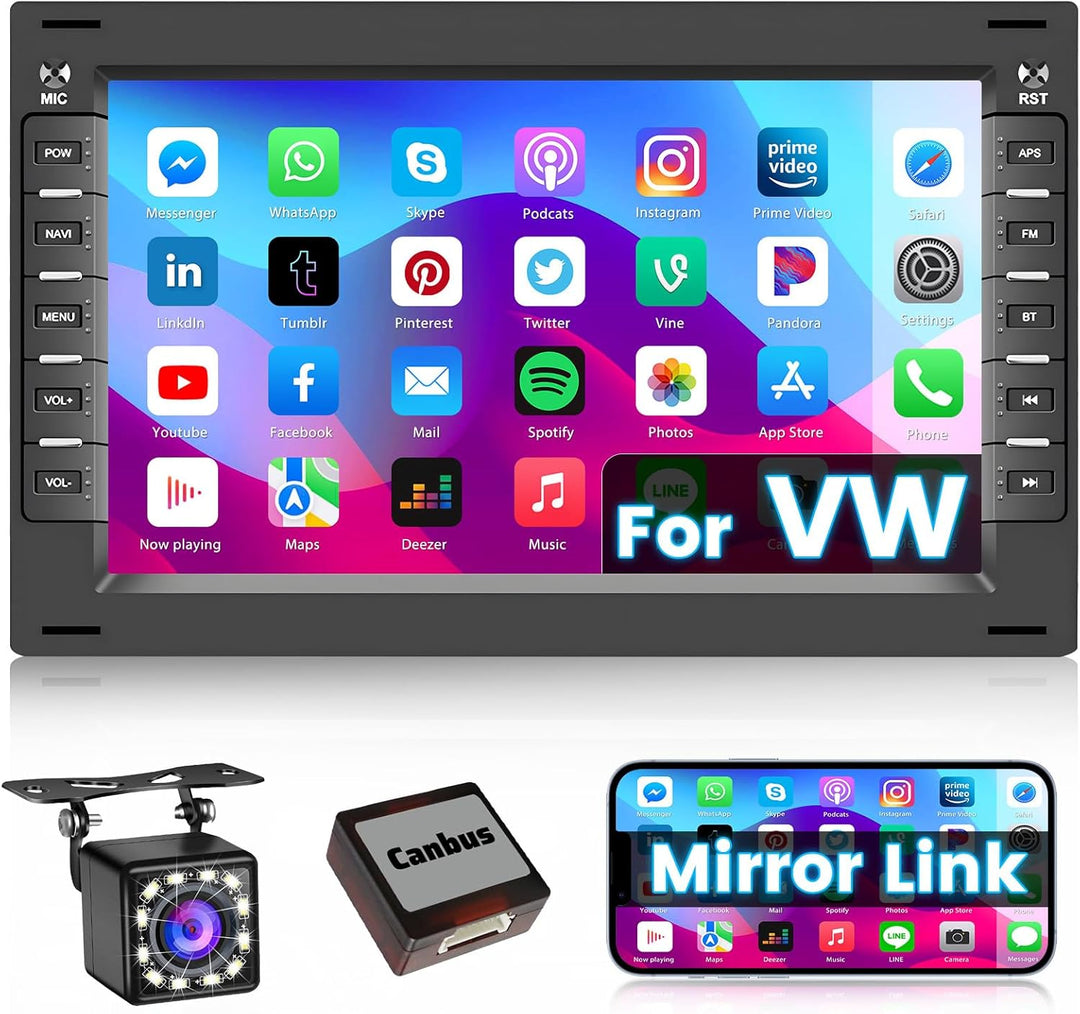 Hikity Android 13 Autoradio Doppel Din 7 Zoll Auto Stereo Radio mit Navi Bluetooth Freisprecheinrich