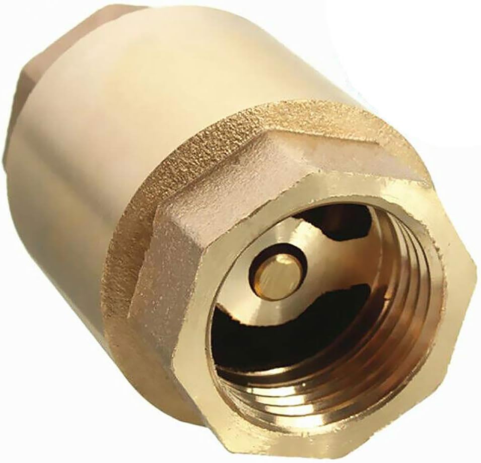 Rückschlagventil 1,9 cm Federrückschlagventil, einzelnes Messing-Rückschlagventil für Wasser, Öl, Da