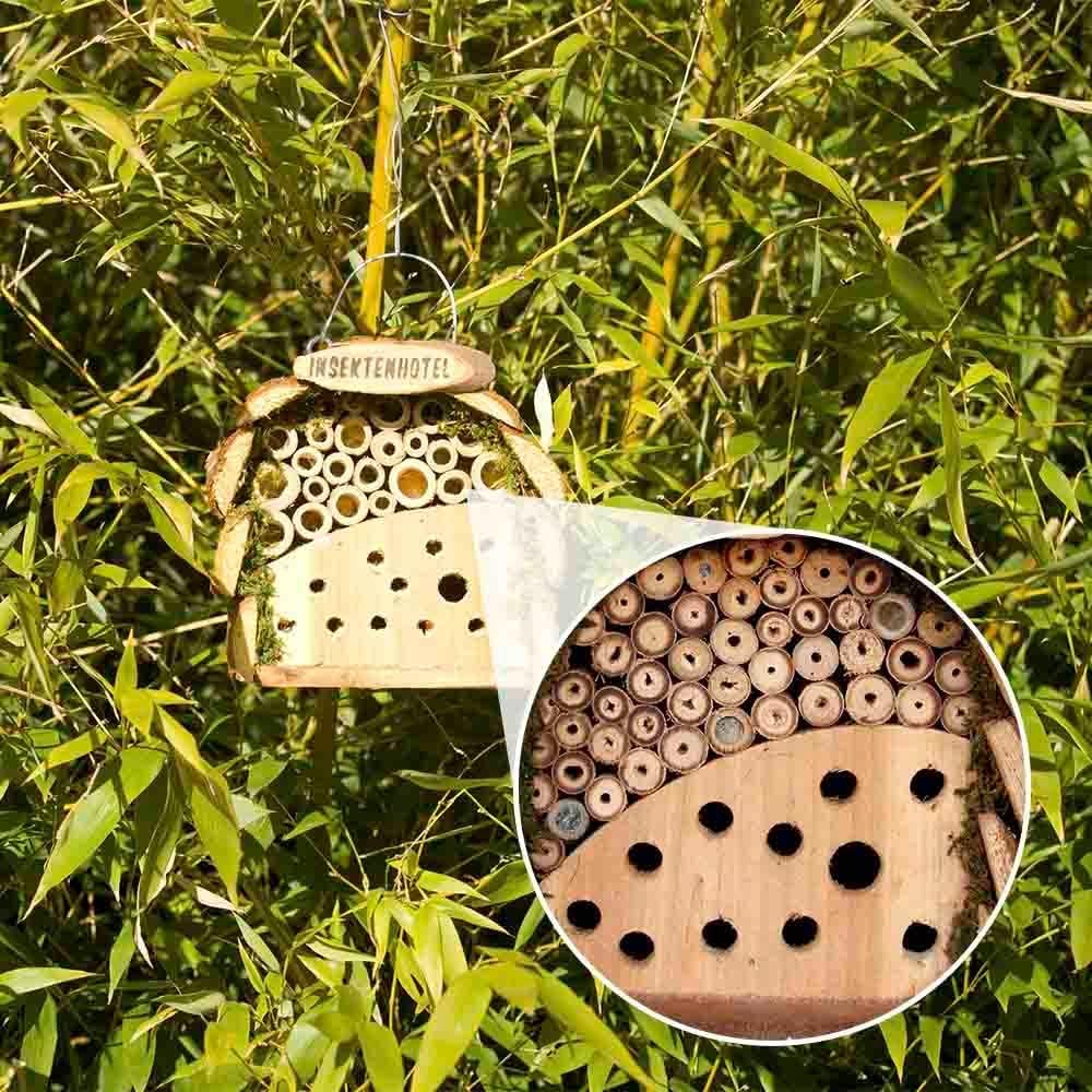 Gardigo Insektenhotel für Bienen und Marienkäfer aus Holz | Nistkasten zum Aufhängen für Garten und