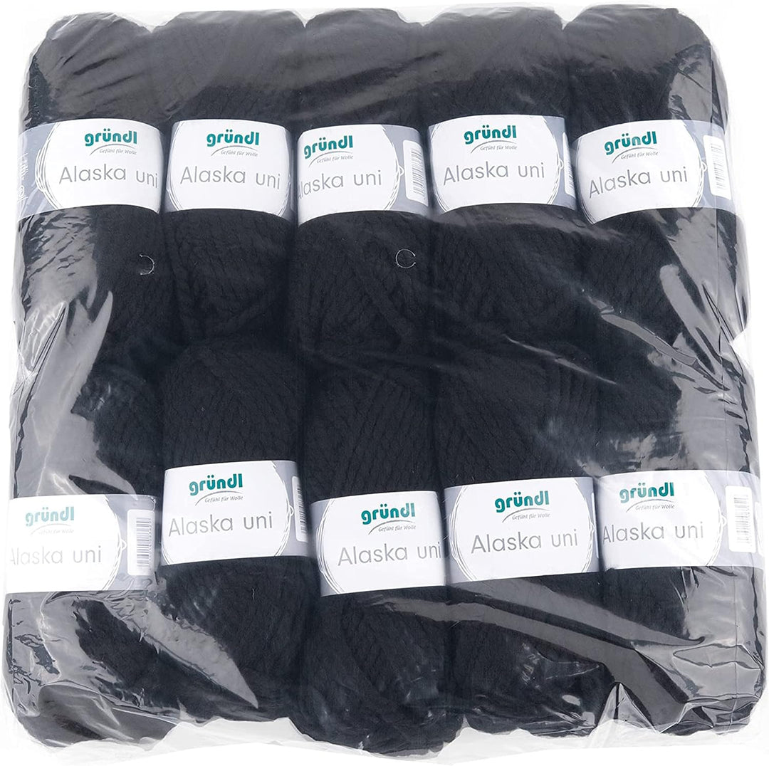 Gründl Alaska uni (Strick- und Häkelgarn mit wollartigem Charakter aus 80 % Polyacryl und 20 % Wolle