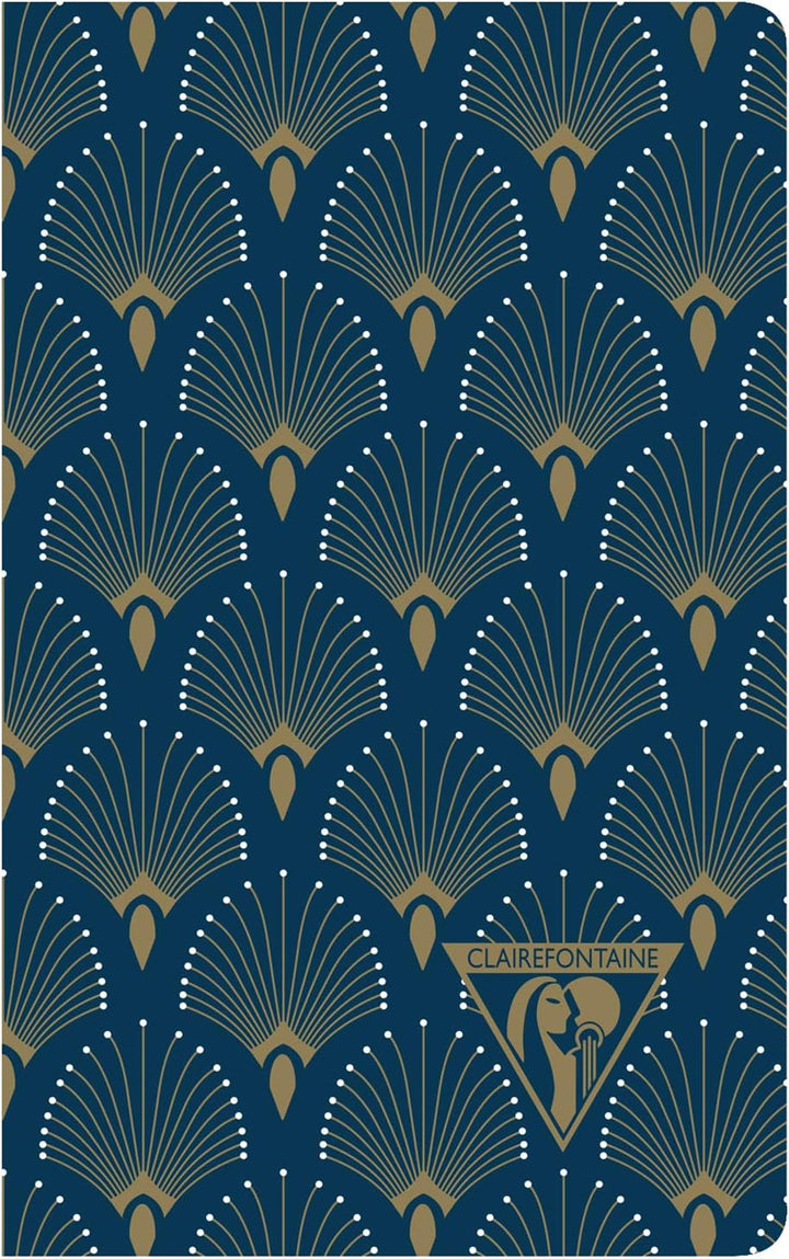 Clairefontaine 192086C - Packung mit 12 Notizbücher Neo Deco Kollektion Winter, 7,5x12 24 Blatt lini