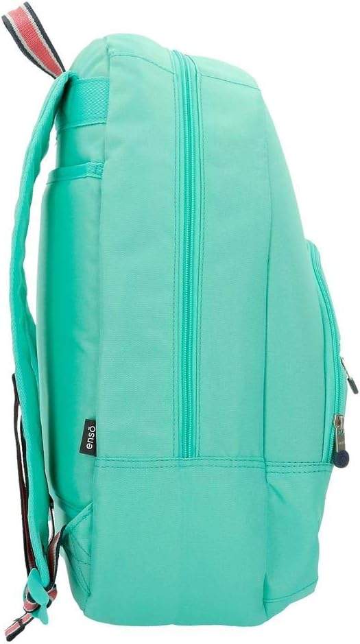 Enso Basic An Trolley anpassbarer Rucksack Grün 32x46x15 cms Polyester für 15,6"-Laptop 22.1L Türkis