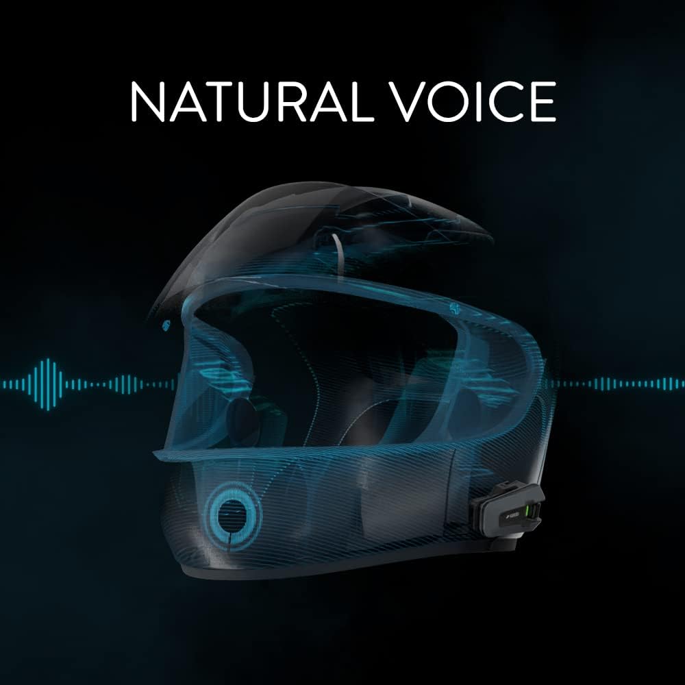 Cardo PACKTALK Edge Motorrad Bluetooth Kommunikationssystem Headset Gegensprechanlage – Doppelpack,