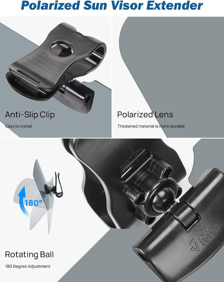 JOYTUTUS Auto Sonnenblende Verlängerung, Frontscheibe-Sonnenschutz, Blend- und UV-Strahlenschutz, Po