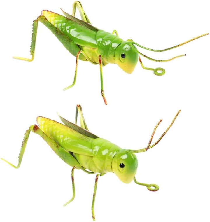 Grashüpfer Heuschrecke Figur Gartenfiguren Dekofigur: 2 Stücke Eisen Insekten Metall Gartendeko Tier