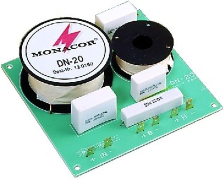 MONACOR DN-20 2-Wege-Weiche 8 ohm, Hochwertige Bauteile, Belastbarkeit 300W für den Innenbereich, Ve