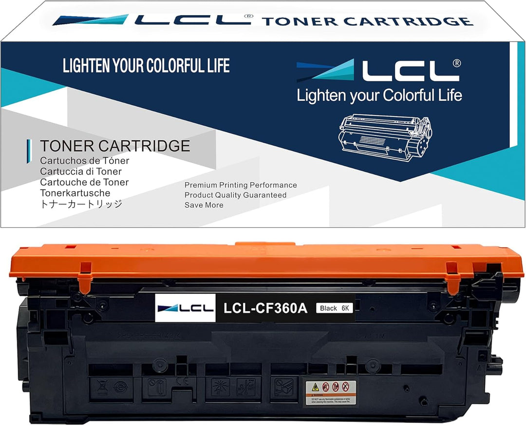 LCL Remanufactured Tonerkartusche 508A CF360A 6000 Seiten (1 Schwarz) Ersatz für HP M553 Printer M57