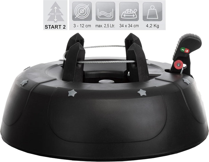 Brandsseller Christbaumständer Weihnachtsbaumständer Tannenbaumständer mit Fusshebeltechnik, EIN-Sei