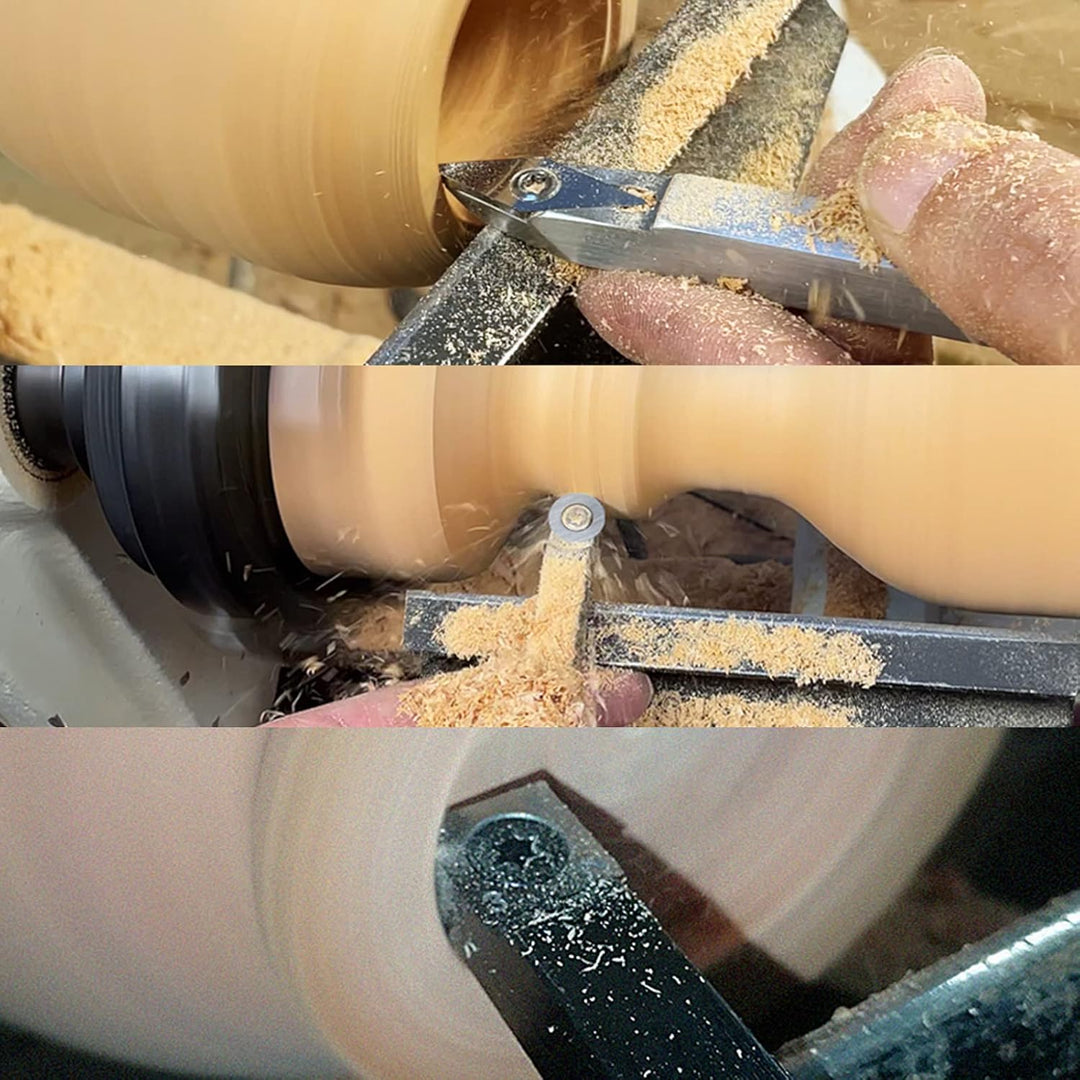 Hartmetall Wendeschneidplatten 3 Stück,CEIEVER CNC Hartmetall Einsatzschneider mit 3 Stück M4 Schrau