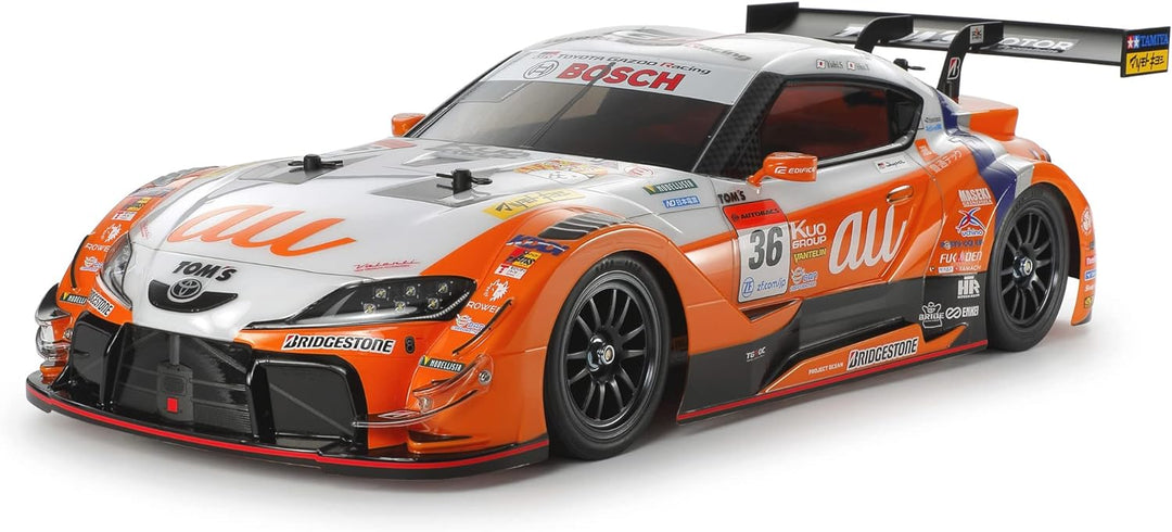 Tamiya 58703 1:10 RC au Tom´s GR Supra (TT-02) - ferngesteuertes Auto, RC Fahrzeug, Modellbau, Bausa