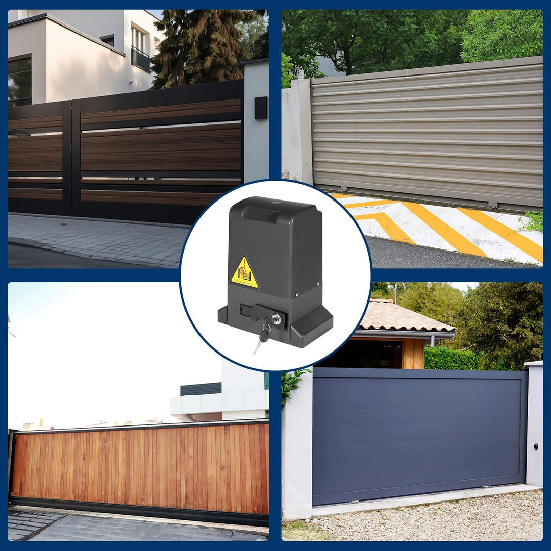 Ansobea Schiebetorantrieb 280W torantrieb Garagentoröffner mit 2 Fernbedienungen bis 600kg elektrisc