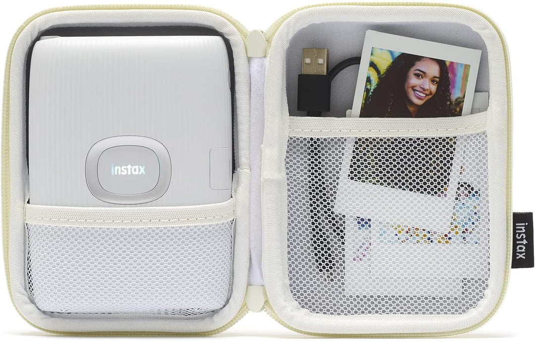 instax Mini LINK2 Smartphone Printer, Clay White, Kompakt & Mini LINK 2 Printer Case Clay White, 701