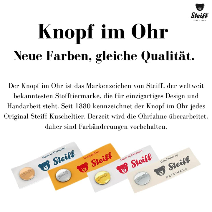 Steiff Kuscheltier GOTS Noah Teddybär Schmusetuch, Süsses Stofftier, Jungen, Mädchen & Babys ab 0 Mo