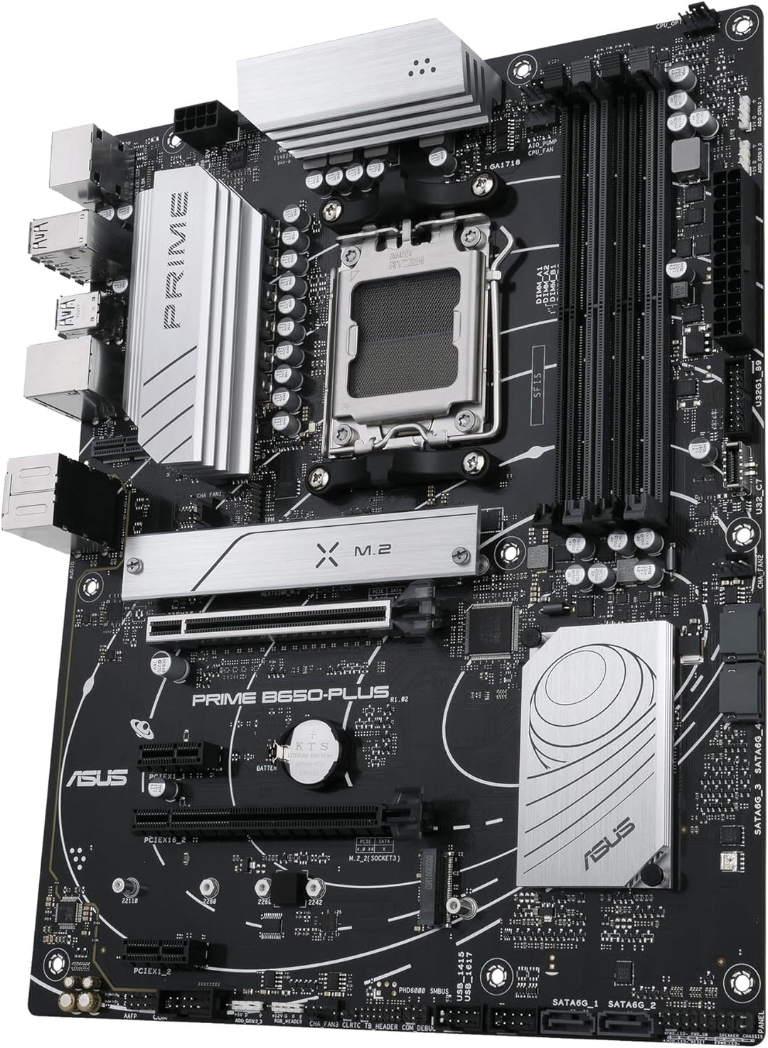 ASUS Prime B650-PLUS CSM Mainboard Sockel AMD AM5 (Ryzen 7000, ATX, DDR5 Speicher, PCIe 5.0 M.2, 2.5